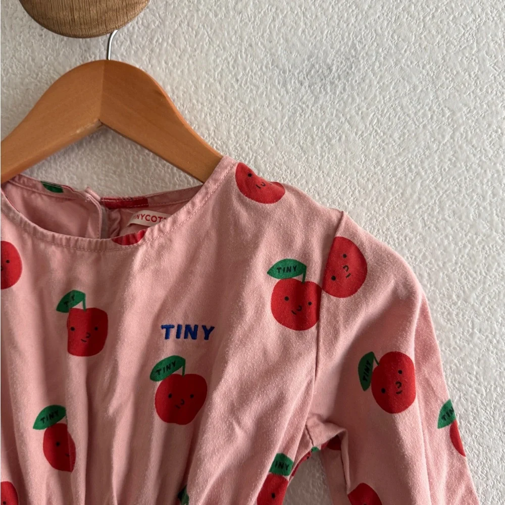 Tiny Cottons Pink Apple Dress Size 3 Years Old TINYCOTTONS